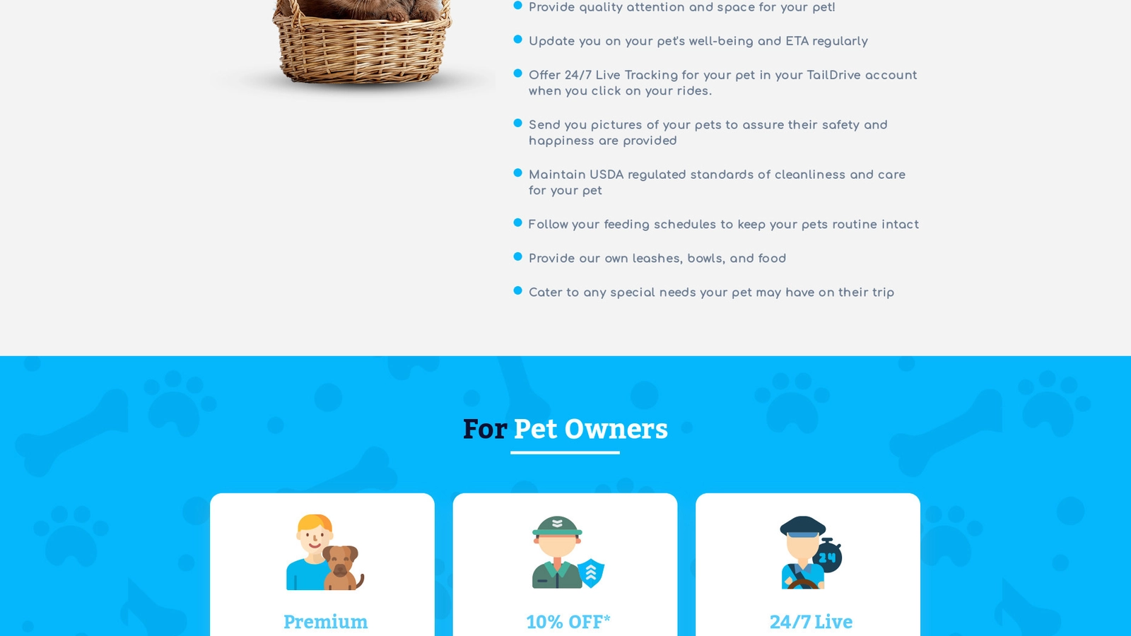 Pet Transportation Website with 24/7 Live Tracking view 1