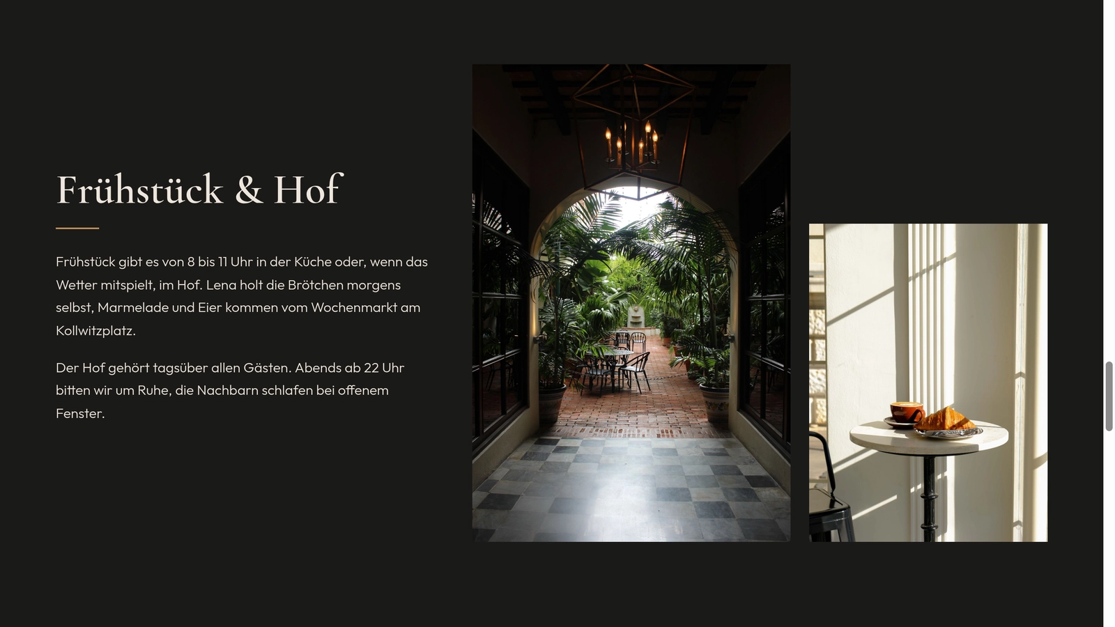 Boutique Guesthouse Website view 2