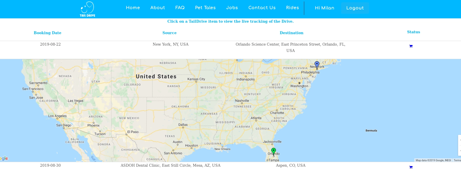 Pet Transportation Website with 24/7 Live Tracking view 3