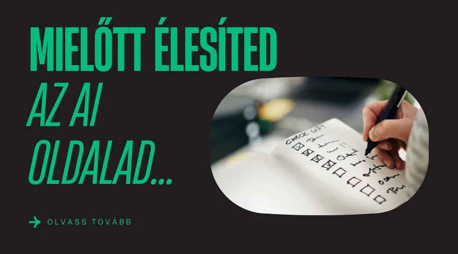AI-val épített weboldal élesítés előtti ellenőrzőlista: mit nézz át, mielőtt kiteszed