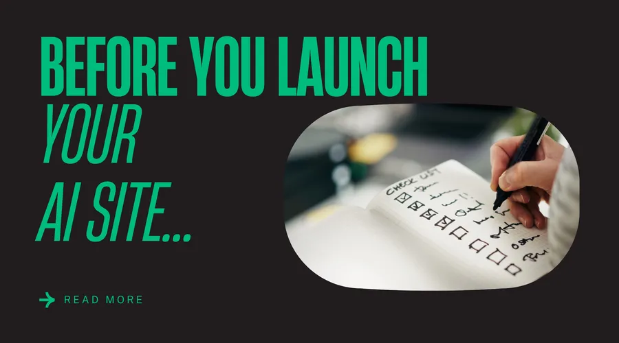 AI-Built Website Pre-Launch Checklist: What to Check Before You Go Live